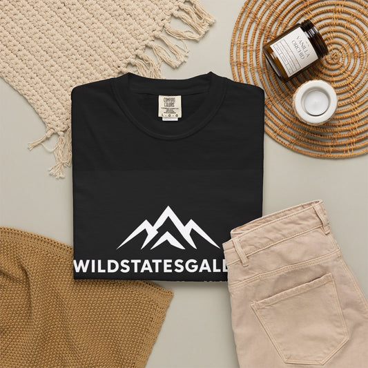 WildStatesGallery Mountain Logo T‑Shirt — Outdoor Adventure Graphic Tee