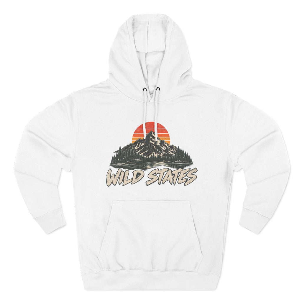 Wild States Mountain Hoodie — Retro Sunset Outdoor Pullover