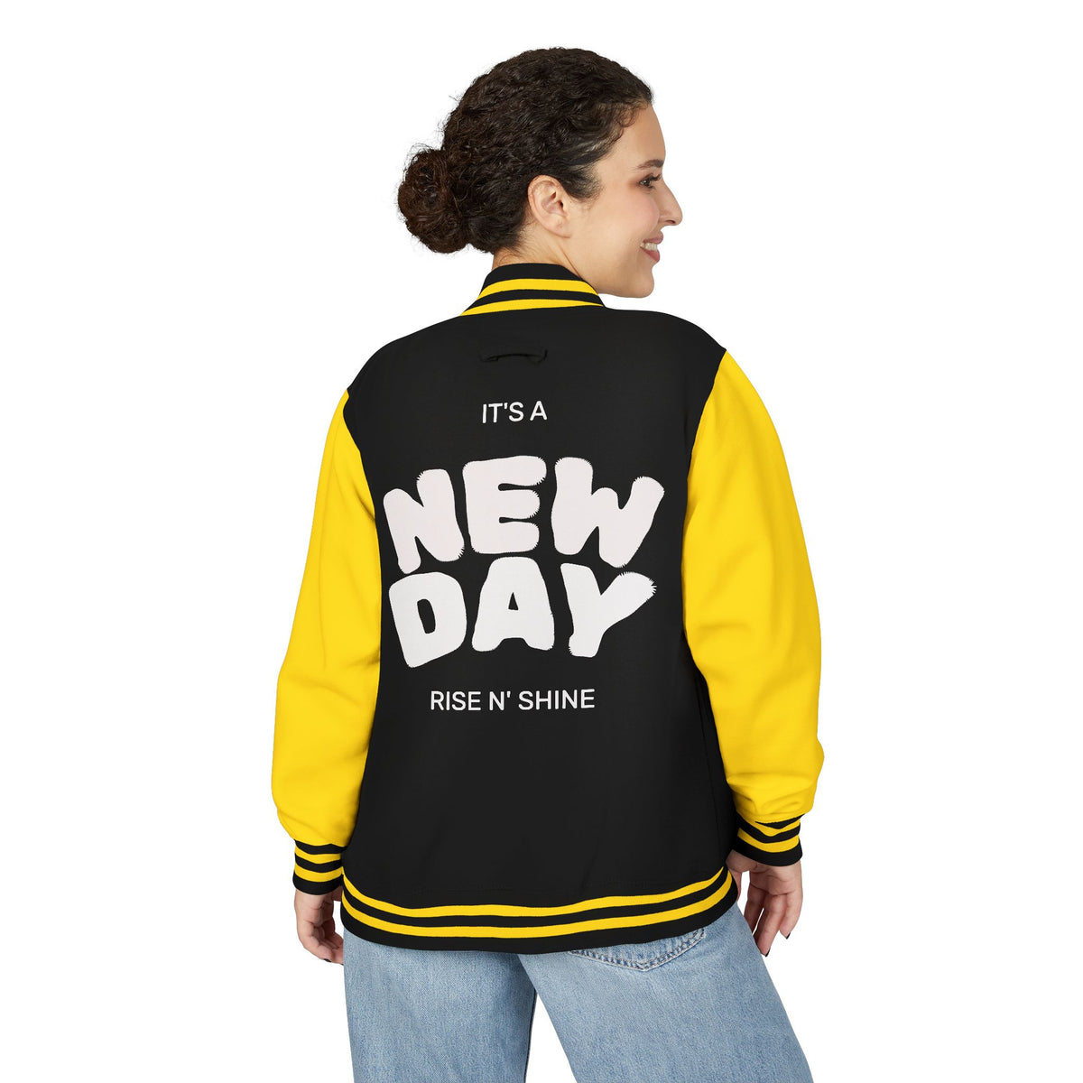 Letterman Jacket - "It's a New Day" Rise N' Shine Varsity Jacket