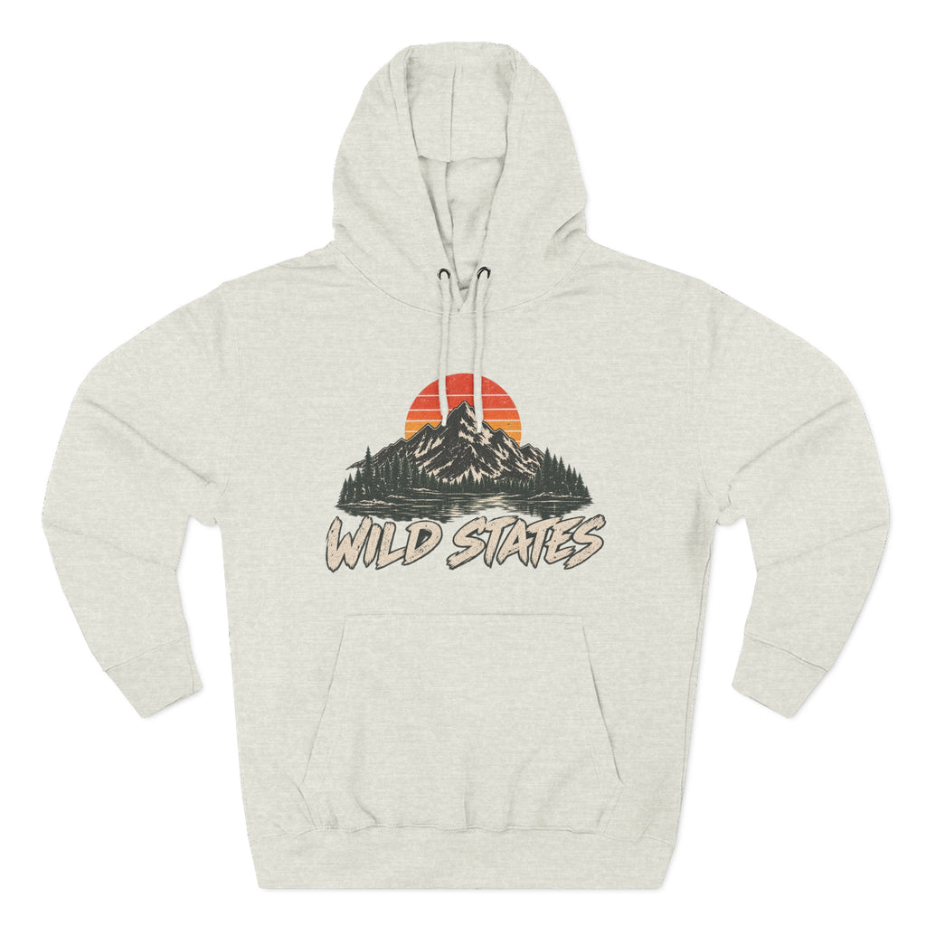 Wild States Mountain Hoodie — Retro Sunset Outdoor Pullover