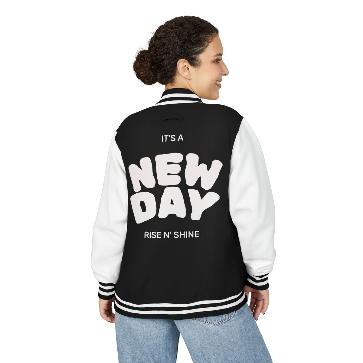 Letterman Jacket - "It's a New Day" Rise N' Shine Varsity Jacket