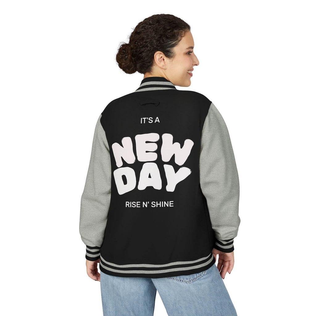 Letterman Jacket - "It's a New Day" Rise N' Shine Varsity Jacket