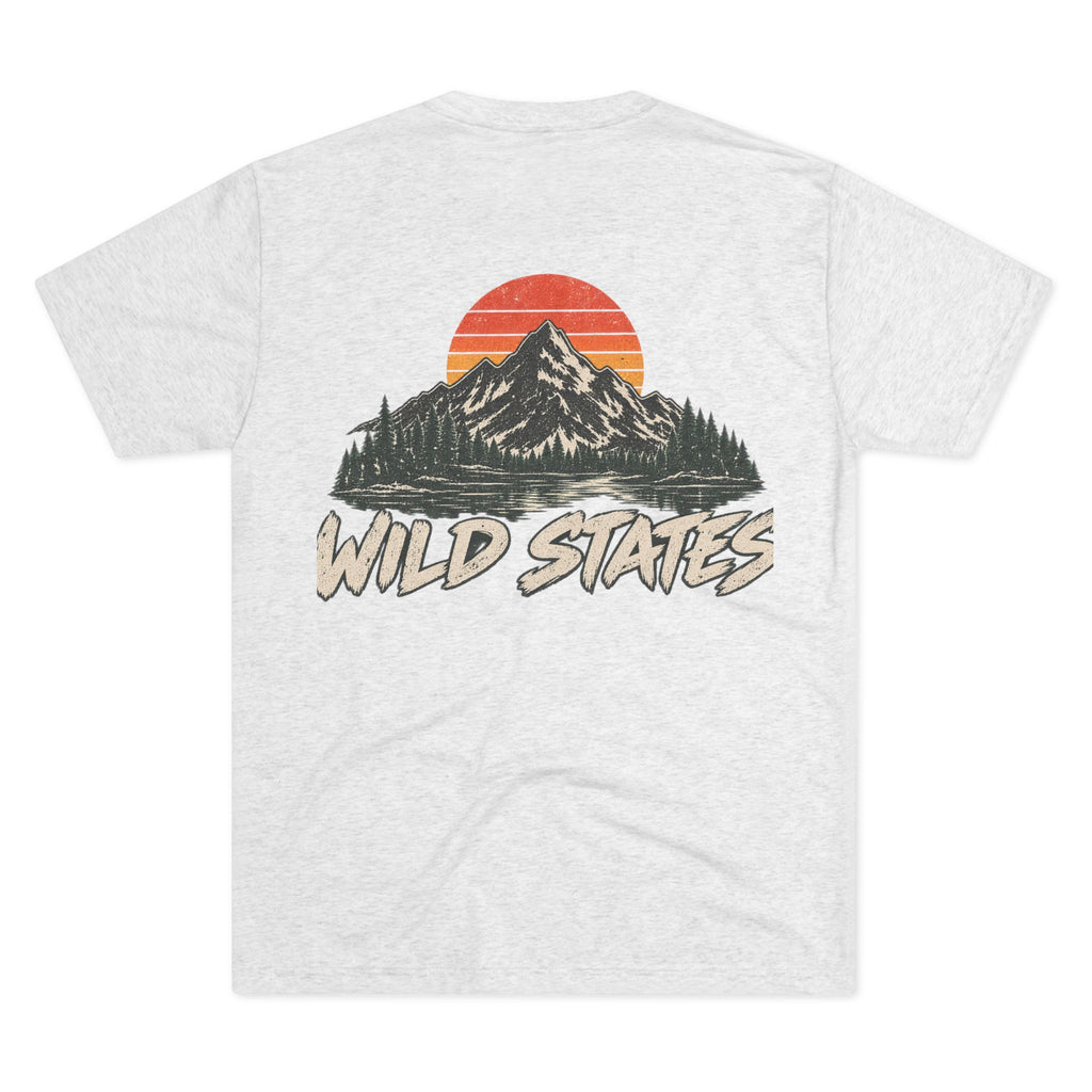 Wild States Mountain T-Shirt — Vintage Sunset Outdoor Adventure Tee