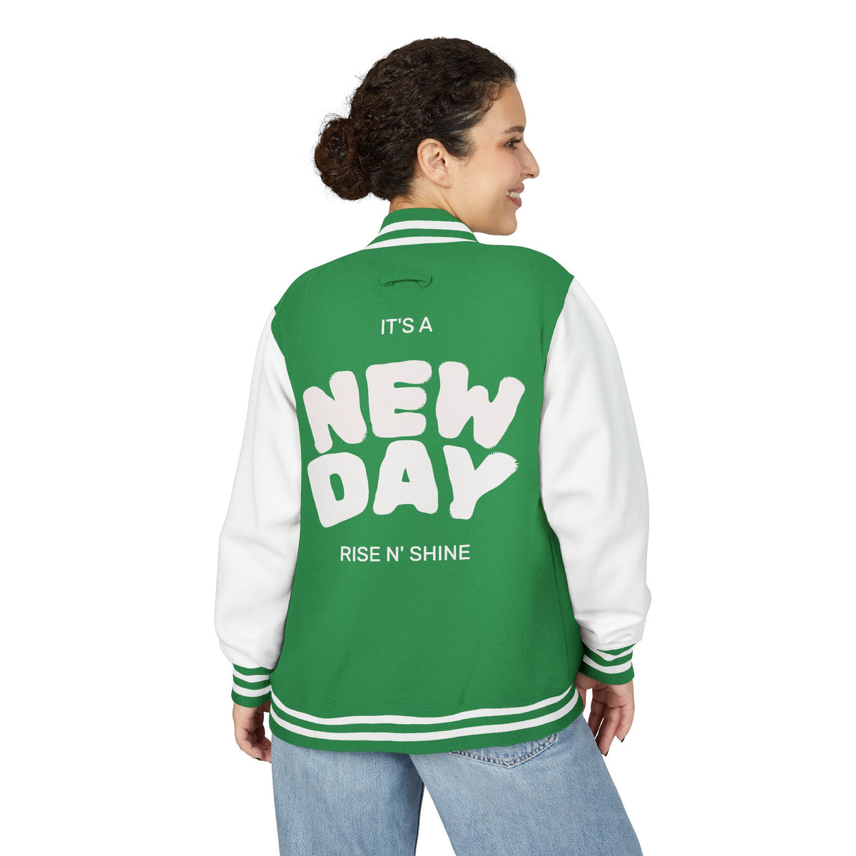 Letterman Jacket - "It's a New Day" Rise N' Shine Varsity Jacket