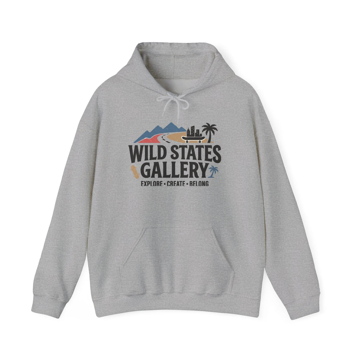 Wild States Gallery Hoodie — Retro National Parks Adventure Sweatshirt