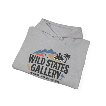 Wild States Gallery Hoodie — Retro National Parks Adventure Sweatshirt