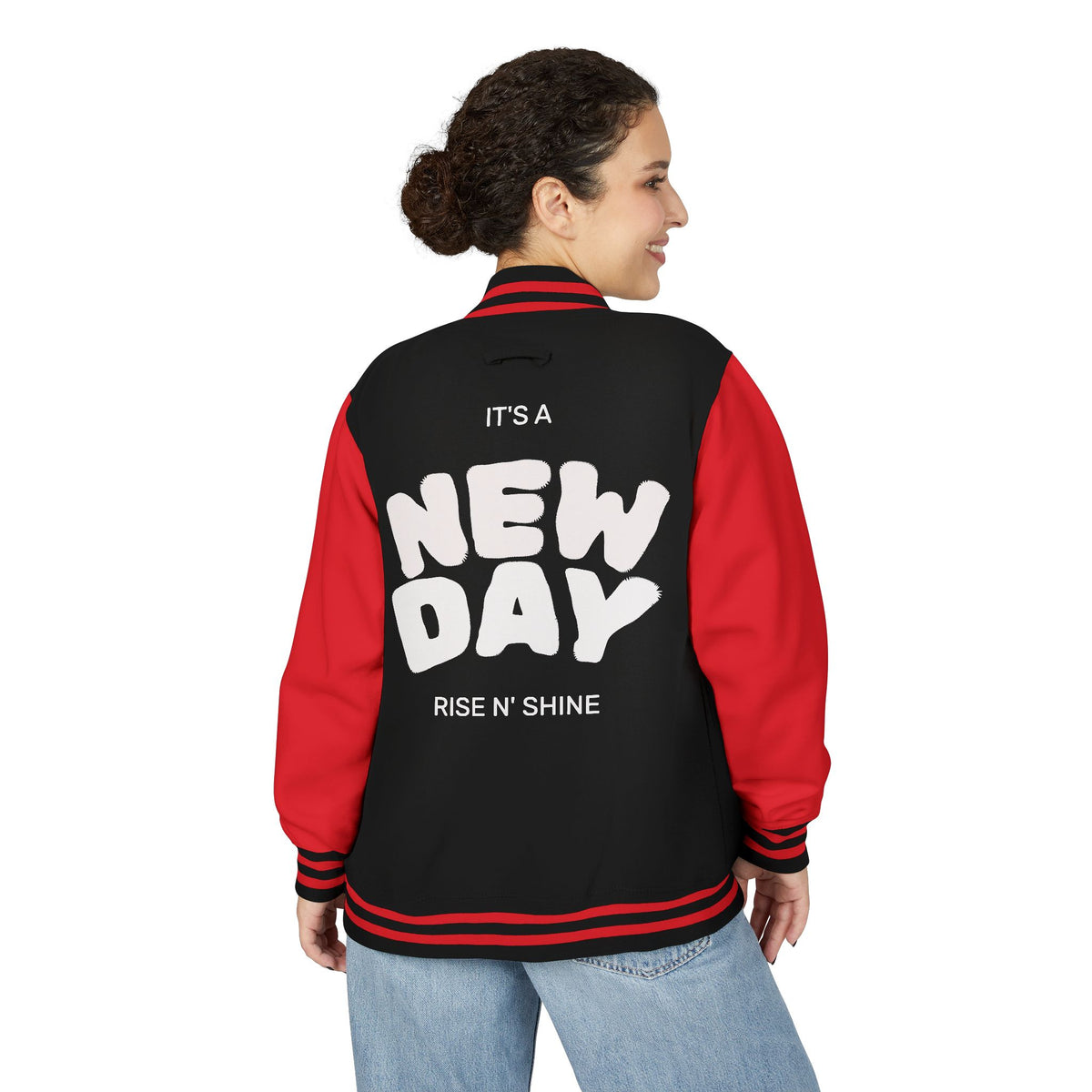 Letterman Jacket - "It's a New Day" Rise N' Shine Varsity Jacket