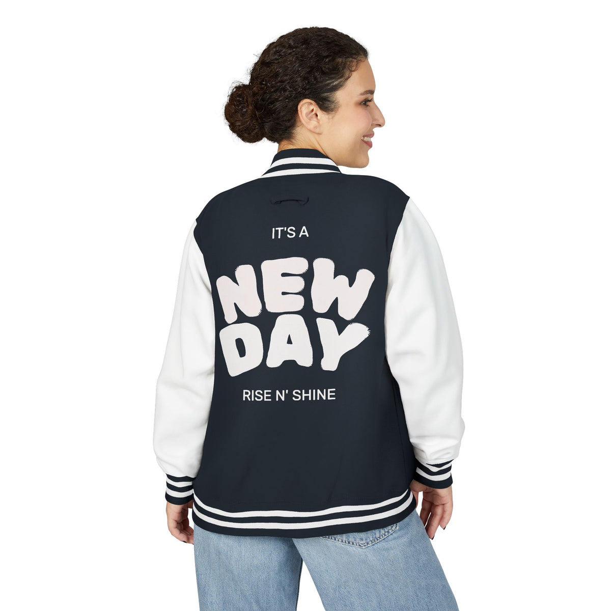 Letterman Jacket - "It's a New Day" Rise N' Shine Varsity Jacket