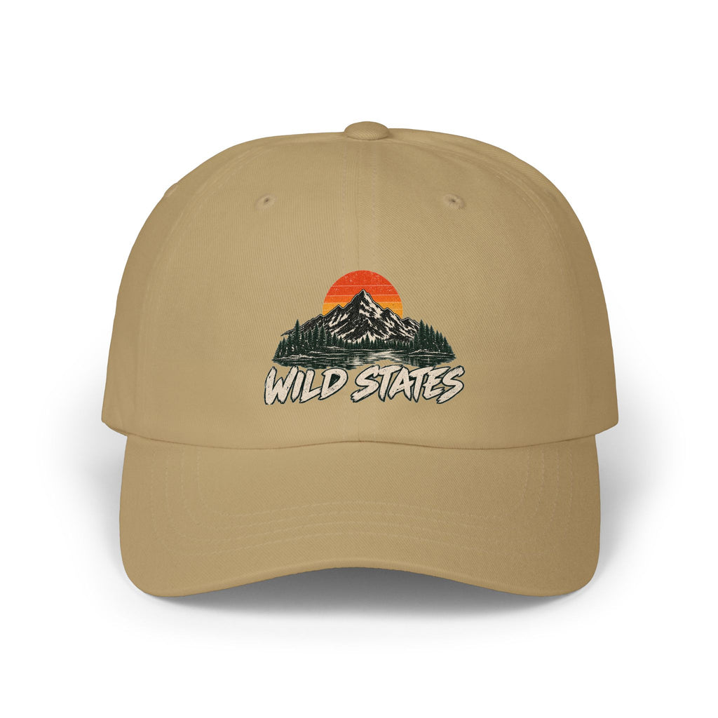 Dad Cap — 'Wild States' Mountain Sunset Embroidered Hat